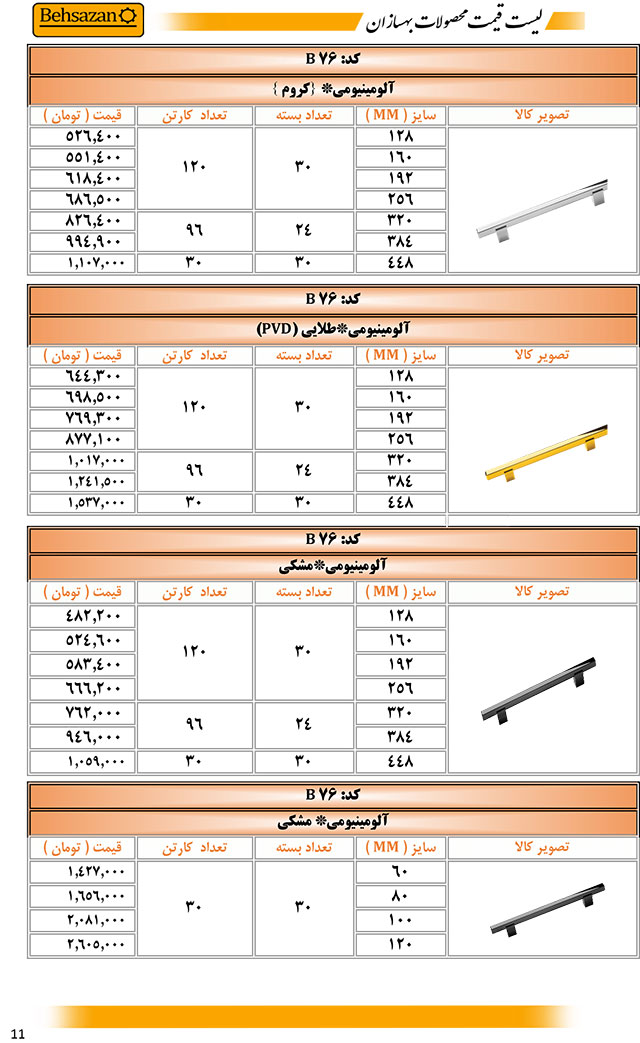 لیست قیمت بهسازان صفحه 11
